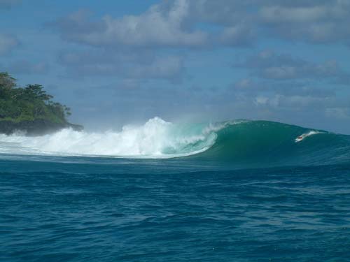 Surfing Samoa